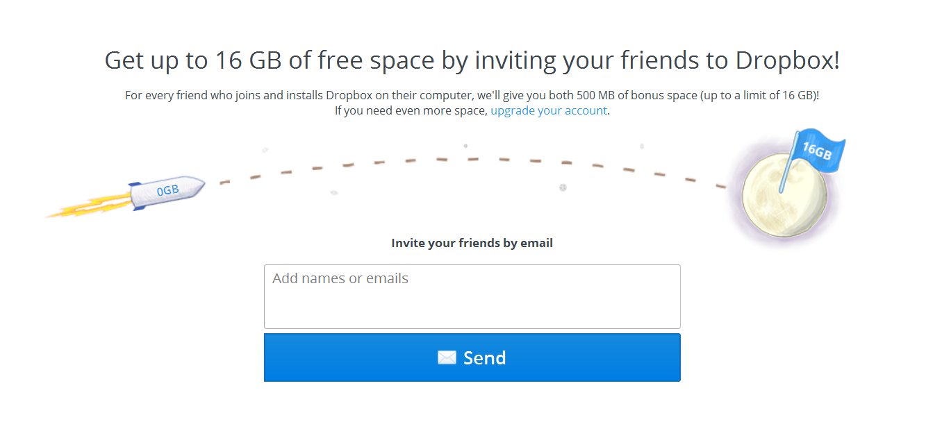 drop box early marketing referral program in growth marketing vs digital marketing